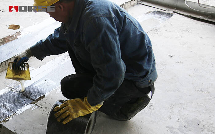 slab are strengthened with carbon fiber fabric slab are strengthened with carbon fiber fabric