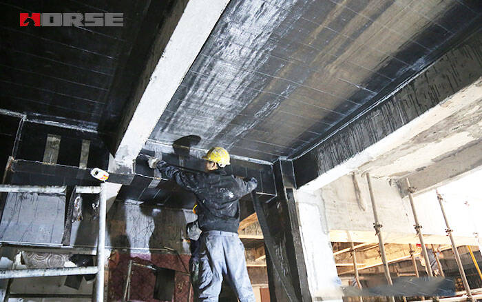 beam, slab and column are filled with carbon fiber fabric beam, slab and column are filled with carbon fiber fabric