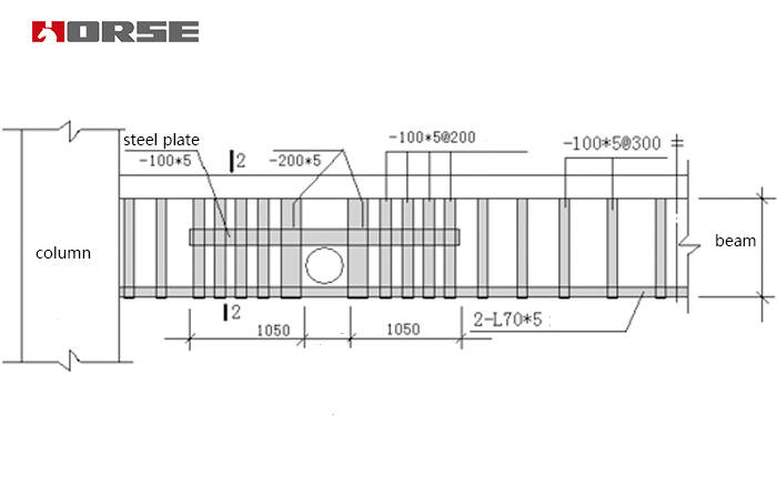 Strengthening scheme for damaged frame beam by steel strip Strengthening scheme for damaged frame beam by steel strip