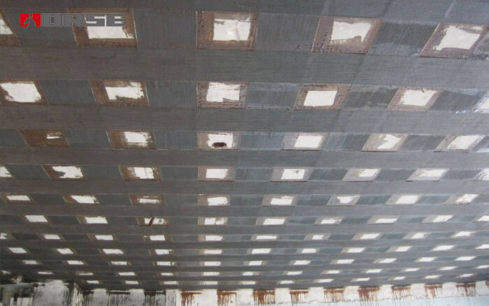 Carbon fiber fabric used in flexural reinforcement of slab Carbon fiber fabric used in flexural reinforcement of slab