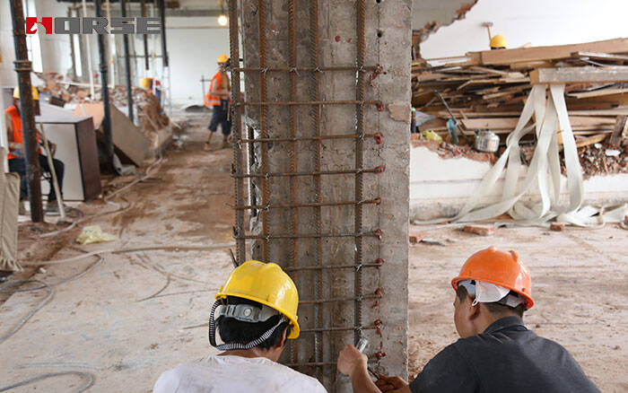 section-enlarging reinforcing method for column strengthening section-enlarging reinforcing method for column strengthening