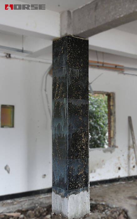 Columns With Carbon Fiber Sheets Columns With Carbon Fiber Sheets