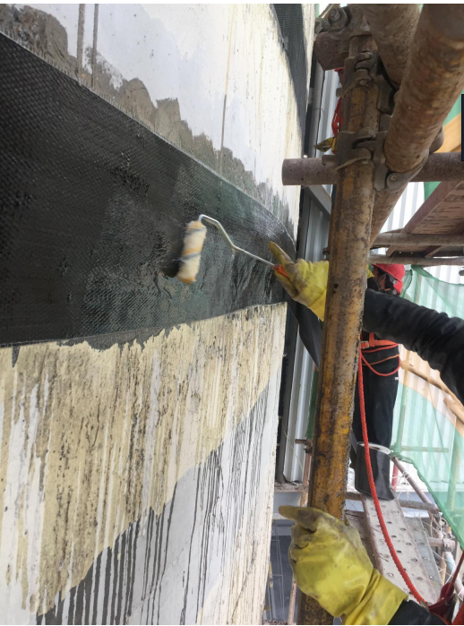 Apply carbon fiber adhesive on carbon fiber Apply carbon fiber adhesive on carbon fiber