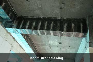 Strengthening columns with unidirectional carbon fiber fabric